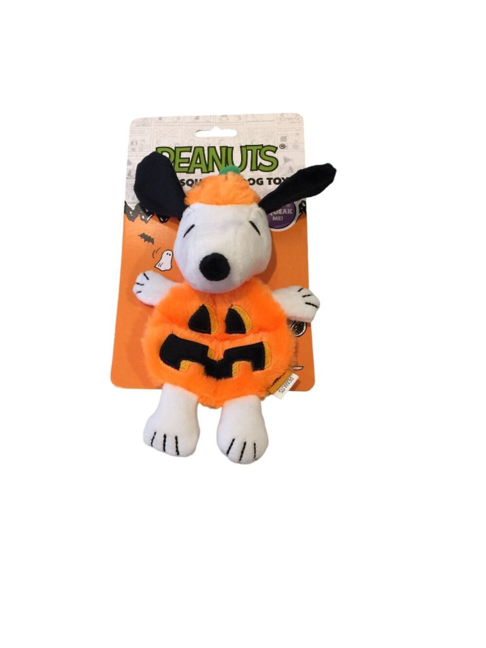 Peanuts Halloween Snoopy Multi Squeaker 7" Plush Crinkle Dog Toy